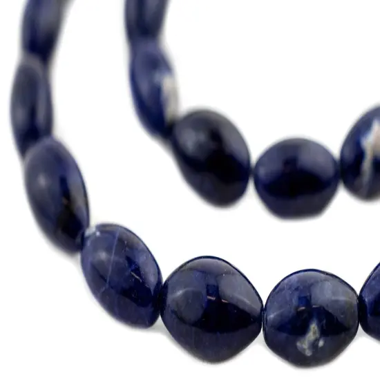 The Bead Chest Oval Sodalite Beads (12x8mm) {1}