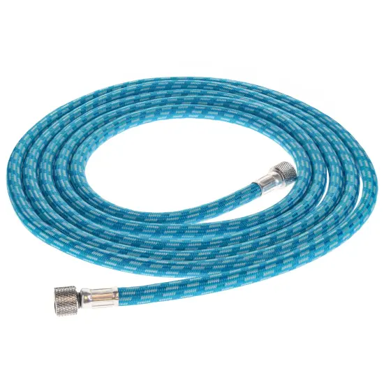 Master Airbrush Super Premium 6 Foot Nylon Braided Airbrush Hose with Silicone Tubing - Standard 1/8" Size Fitting Ends, Flexible, Durable {1}