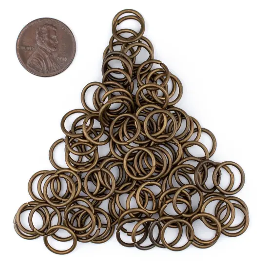 The Bead Chest Bronze 10mm Round Open Jump Rings, Pack of 100 {2}