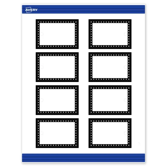 Avery Printable Rectangle Tags, Black and White Polka Dots, 2" x 3", Matte White Rectangle Tags, Laser/Inkjet, 80ct, Great for Product Tags {1}