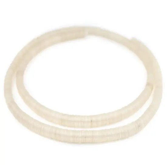 The Bead Chest African Vinyl Beads, Ghana Vulcanite Crafts Supplies for DIY Jewelry Making, Necklaces, Bracelets (8mm, Clear) {3}