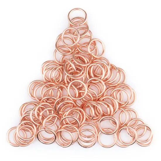 The Bead Chest Copper 10mm Round Open Jump Rings, Pack of 100 {1}