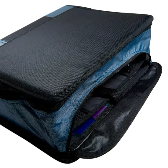 Case&middot;it Dual Ring Zipper Binder, D-Ring, 2 Inches, Black {6}