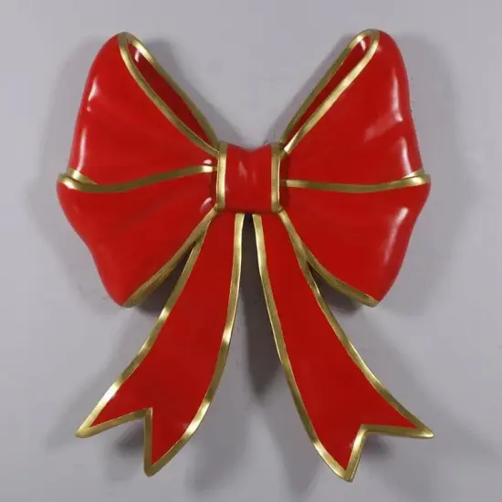 Hanging Red Ribbon Over Sized Statue {6}