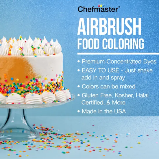 U.S. Cake Supply - Complete Cordless Handheld Airbrush Cake Decorating System, Professional Kit with a Full Selection of 24 Vivid Airbrush Food Colors {5}