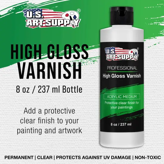 8 oz High Gloss Varnish for Acrylic Paintings - Clear Protective Finish with UV Protection {2}