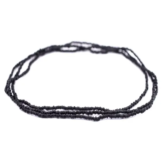 The Bead Chest Black Java Glass Seed Beads (2.5mm, 48" Strand) {3}