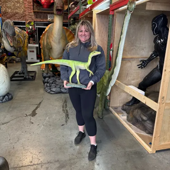 Compsognathus Dinosaur Life Size Statue {3}