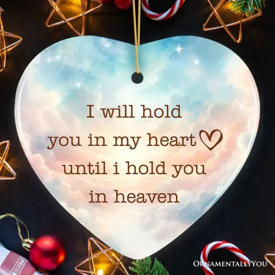 Heartfelt Until I Hold You in Heaven Ornament, Beloved Memorial Christmas Gift {2}