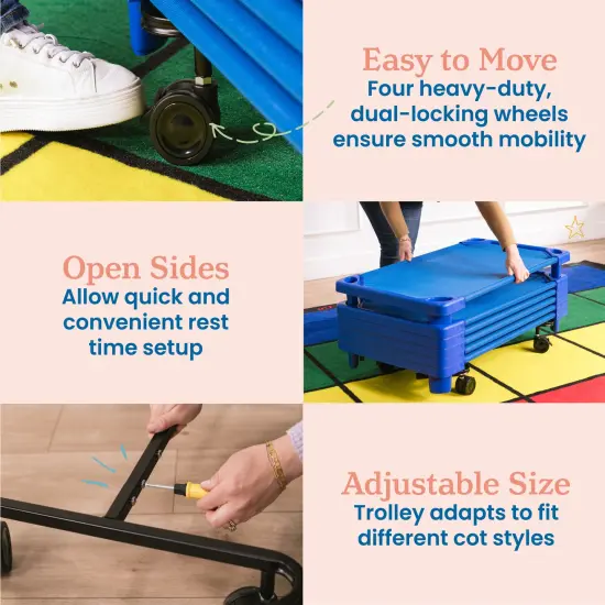 Universal Cot Trolley, Classroom Organization Black {4}