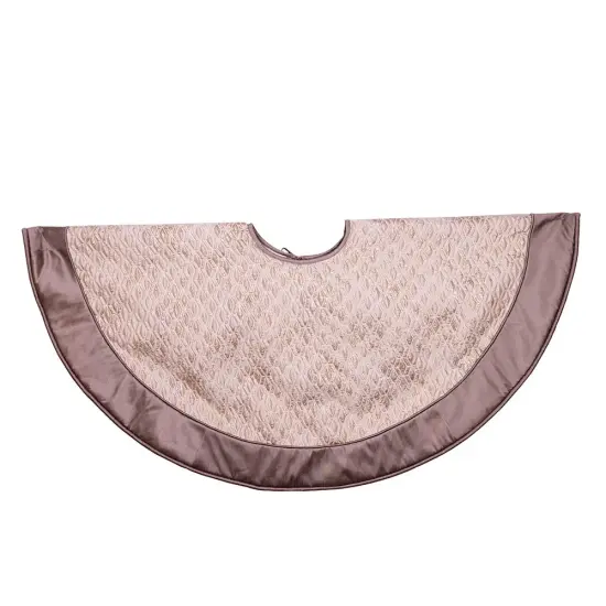 Kurt Adler 48-Inch Diamond Jacquard With Gray Dupion Border Tree Skirt {4}