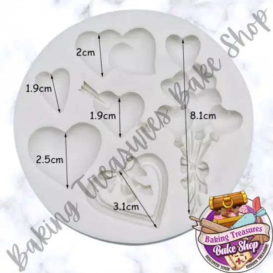 Heart Balloons Silicone Molds {2}