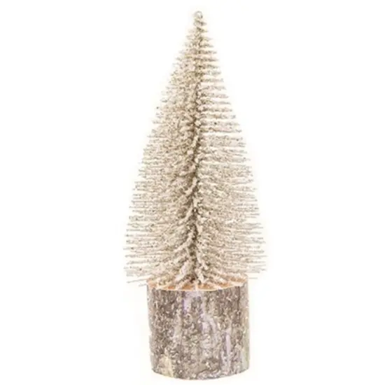 8" Freestanding Snowy Fox-tail Pine Tree Perfect for Rustic Decor {1}