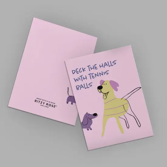 Funny Dog Lover Christmas Greeting Cards Boxed Set of 24 Holiday Notecards Featuring 6 Adorable and Kid-Friendly Designs, Perfect for Pet Owners and Canine Fans {6}