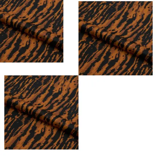 Tiger Stripes Printed Spandex Fabric Multicolor {6}