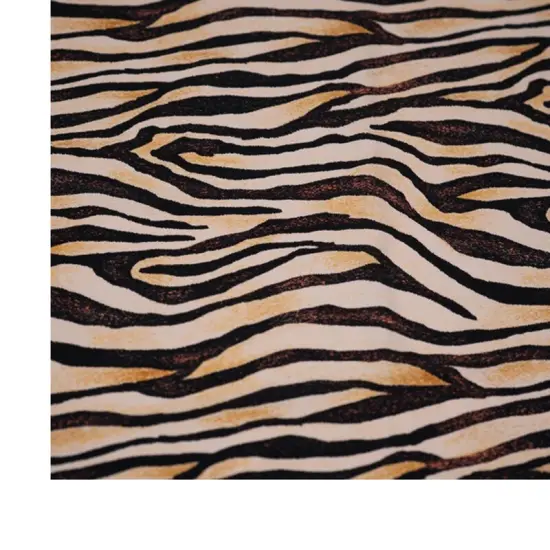 Sandy Zebra Printed Spandex Fabric {3}