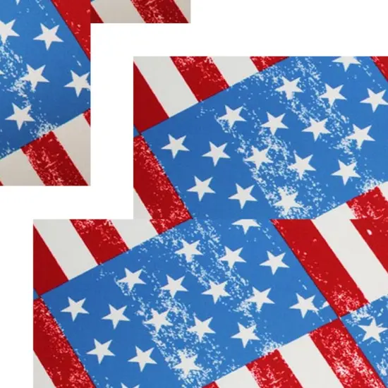 USA Flag Printed Spandex Fabric {5}