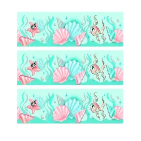 Mermaid kitten Aqua under the sea Happy Birthday Edible Icing Sheets- Assorted Image Cake Toppers-Frosting Sheets- Cookies- Cupcake Toppers {4}