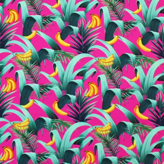Bananas And Palms Printed Spandex {4}