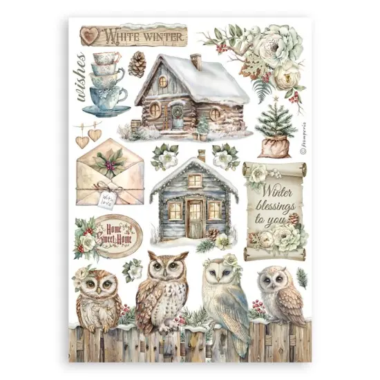 Stamperia A5 Washi Pad 8/Pkg-The Owl's House {4}