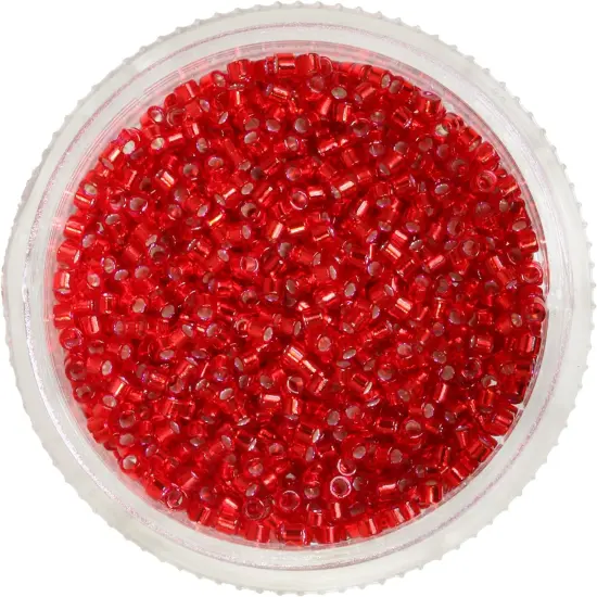 Miyuki Delica Beads, Silver Lined Red {2}