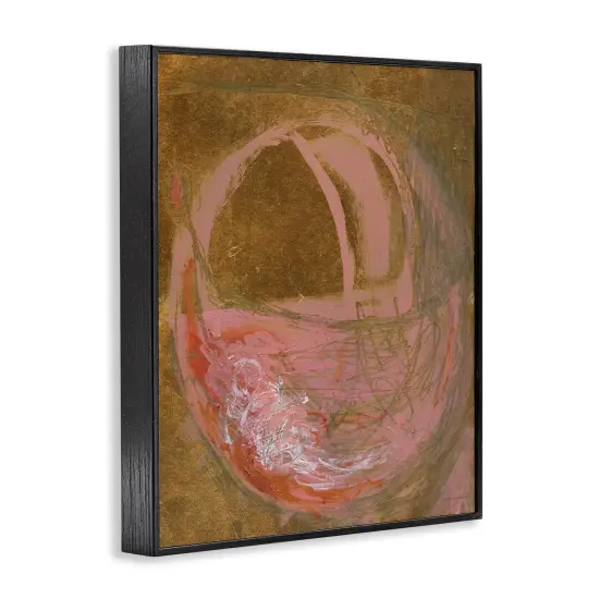 Stupell Industries Rustic Abstract Pink Circle Sketch Graffiti Framed Giclee Design By Kamdon Kreations {3}