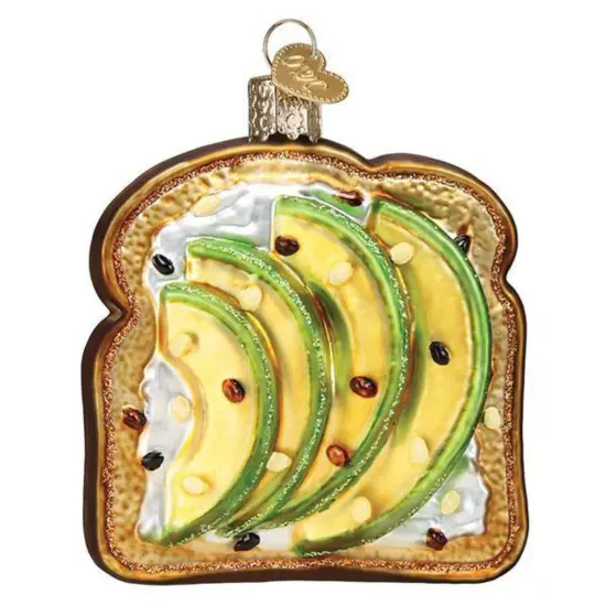 Old World Christmas 3.25 In Avocado Toast Christmas Tree Ornament , Creamy Warm Breakfast Multicolored {1}