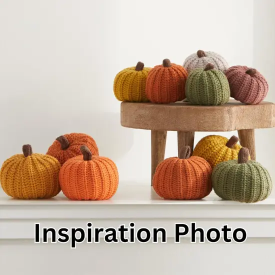 Knit pumpkins set of 12 {3}