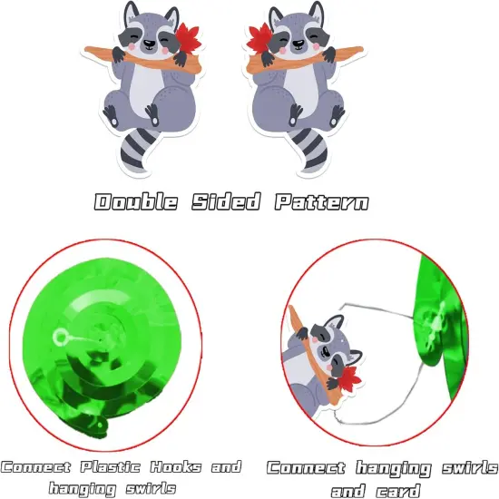 Streamers Raccoon Hanging Party Decorations {4}