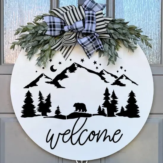 Mountain Stencils for Painting Forest Tree Stencil Animal Wood Burning Stencils and Patterns Reusable Drawing Templates for Fabric Furniture Wall DIY Crafts {4}