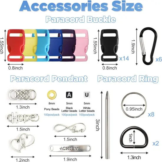 Paracord Bracelet Kit - 40 Colors, 10 Feet {4}
