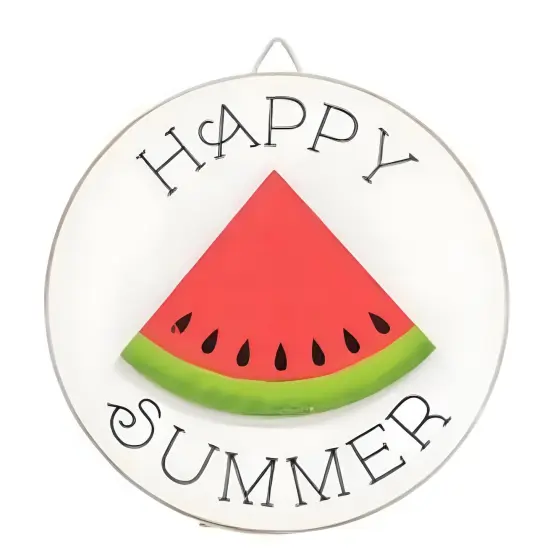 Wooden Mini Summer Easel Signs with Watermelon Cut-Out 3 Asstd. {4}