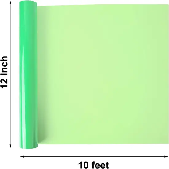 Glow in The Dark Heat Transfer Vinyl Roll, 12" x 10ft {3}
