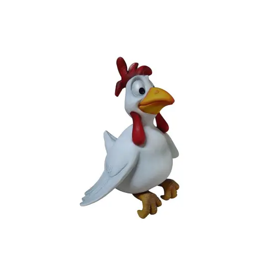 Funny Comic Chicken Statue {3}