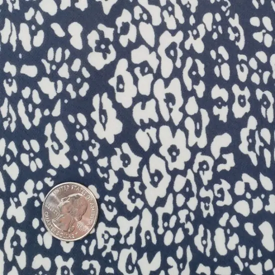 1 Yard Navy or Ivory Hi Multi Chiffon Lightweight Apparel Fabric with Flowing Drape, 58/60" Wide {2}