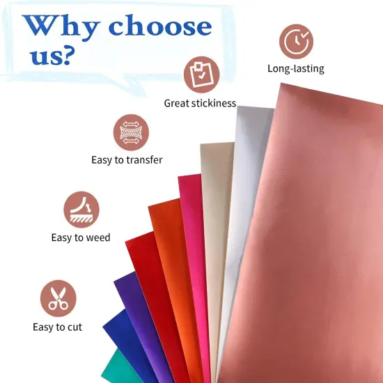 9 PCS 12 "x12 Metallic Vinyl Sheets {2}