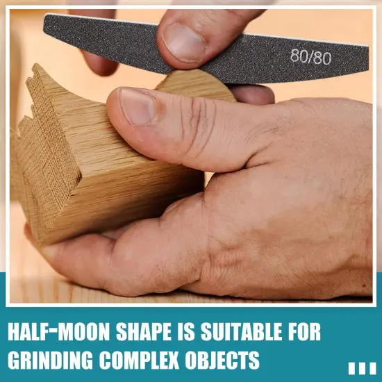 Honoson 20 Pcs Sanding Sticks for Plastic Models Polishing Sticks Assorted Metal and Wood Sanding Tools Accessory for Model Craft Amateur Beginner(Low Grits Rating,Moon Style) {4}