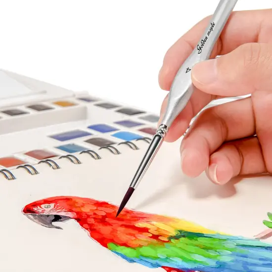 Golden Maple Detail Paint Brush Set, 15 PC Miniature Painting Brushes Kit Small Fine Paint Brush Set for Acrylic, Enamel, Watercolor, Oil, Model Painting {5}