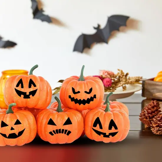 Artificial Mini Pumpkin for Decoration 12 PCS (Orange) {5}