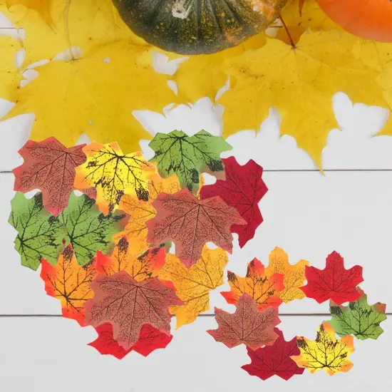 500Pcs Artificial Maple Leaves {5}