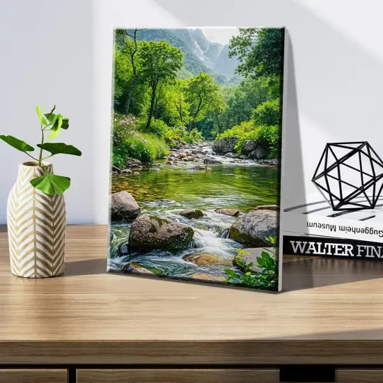 Landscape Paint by Number Kit for Adults Beginner with Easel Mountain Adult Paint by Number Kits on Canvas with Frame Forest DIY Oil Painting Kits for Gift Home Wall Decor 7.87x11.81 Inch {2}