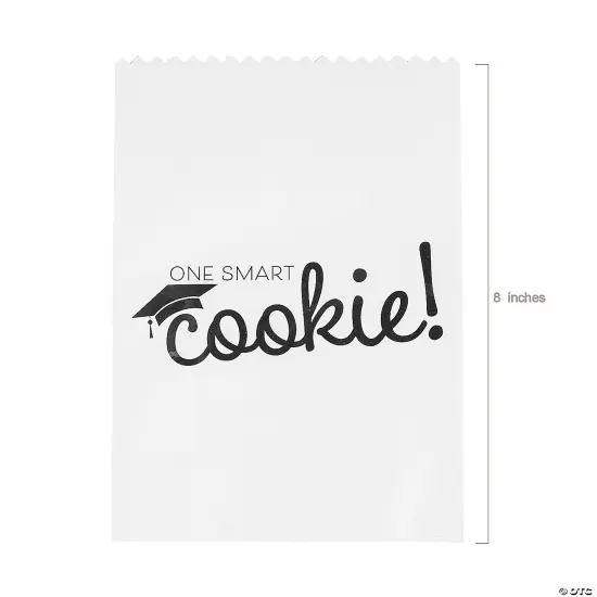 5 1/2" x 8" Bulk 50 Pc. Graduation Party One Smart Cookie Paper Treat Bags {3}