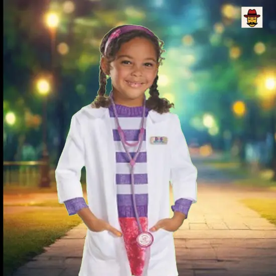Girls Deluxe Doc McStuffins Costume Disney Doctor Outfit {2}