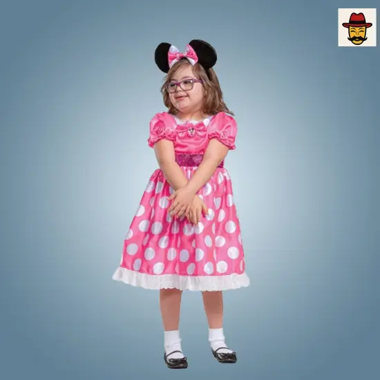 Disney Minnie Mouse Adaptive Pink Costume with Headband {1}