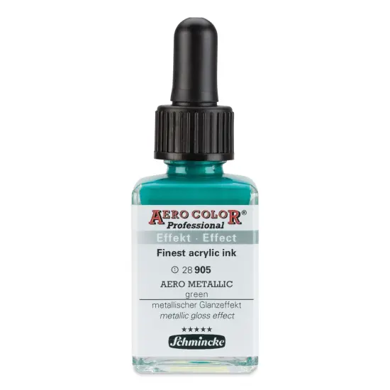 Schmincke Aero Color Professional Airbrush Color - 28 ml, Aero Metallic Green {2}