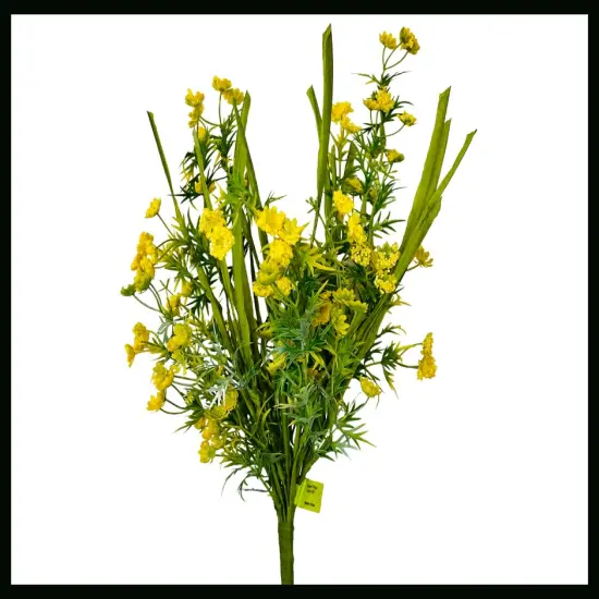 Vibrant and Lifelike: 21"H Artificial Yellow Sedum Filler Bush-63283YW {2}