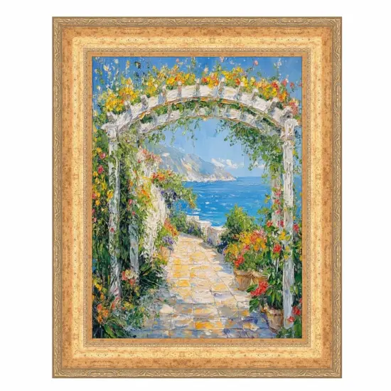 Wide Antique Gold Victorian Picture Frame 8.5x11 frame {5}