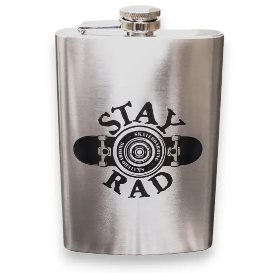 8oz Stay Rad Stainless Steel Flask {1}