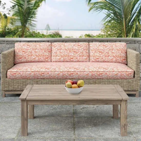 Orange Zest - Orange & Rust Abstract & Geometric Upholstery Fabric 54 Inches" {3}