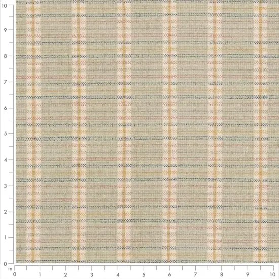 Upholstery Fabric - Green Plaid Upholstery Fabric 54 Inches" {3}
